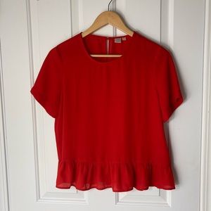 Twik by Simons Red Short-sleeved Blouse